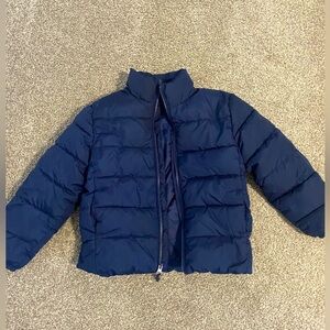 Girl's Boy's Unisex Navy Blue Light Spring Puffer Jacket Coat Size‎ Small 5/6